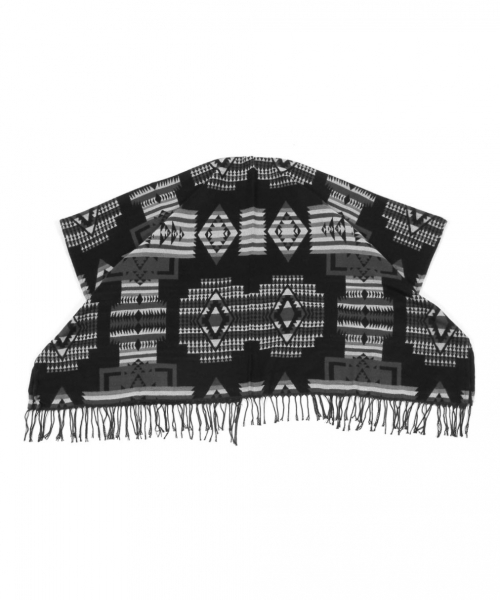 BAYFLOW（ベイフロー）の「ネイティブポンチョショール（ストール/ショール・メンズ・ブラック/ベージュ・FREE）」の3枚目の写真