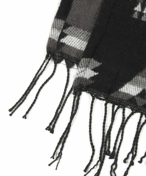 BAYFLOW（ベイフロー）の「ネイティブポンチョショール（ストール/ショール・メンズ・ブラック/ベージュ・FREE）」の14枚目の写真