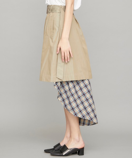 MIHARAYASUHIRO(ミハラヤスヒロ)の「【MIHARAYASUHIRO(ミハラヤスヒロ)】トレンチスカート(スカート・レディース・ベージュ/ネイビー・38/36)」の6枚目の写真