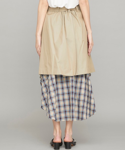 MIHARAYASUHIRO(ミハラヤスヒロ)の「【MIHARAYASUHIRO(ミハラヤスヒロ)】トレンチスカート(スカート・レディース・ベージュ/ネイビー・38/36)」の5枚目の写真