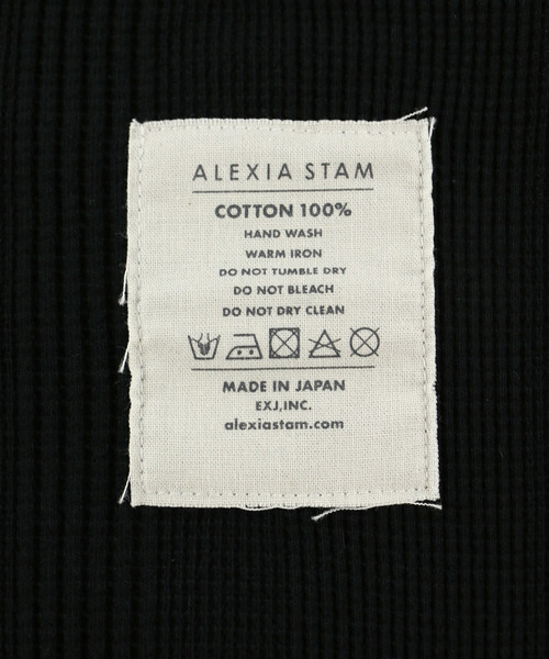 ALEXIA STAM（アリシアスタン）の「Cut Out Neck Waffle Top/カットアウトネックワッフルトップ（Tシャツ/カットソー・レディース・ブラック/グレー/アイボリー・FREE）」の11枚目の写真