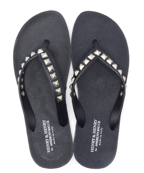 HENRY&HENRY（ヘンリーアンドヘンリー）の「HENRY&HENRY 別注スタッズサンダル /105-H&H-FLIPPER STADS∴（サンダル・メンズ・ネイビー/ブラック・43/39/41）」の6枚目の写真