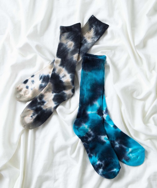 WEGO（ウィゴー）の「WEGO/タイダイソックス（ソックス/靴下・メンズ・ブルー/ブラック・FREE）」の3枚目の写真