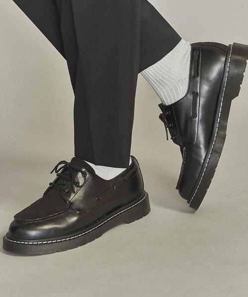 BEAUTY&YOUTH UNITED ARROWS（ビューティーアンドユースユナイテッドアローズ）の「BY コンビ ボート クッションソール シューズ（ドレスシューズ・メンズ・ブラック・7/8/9/10）」の10枚目の写真