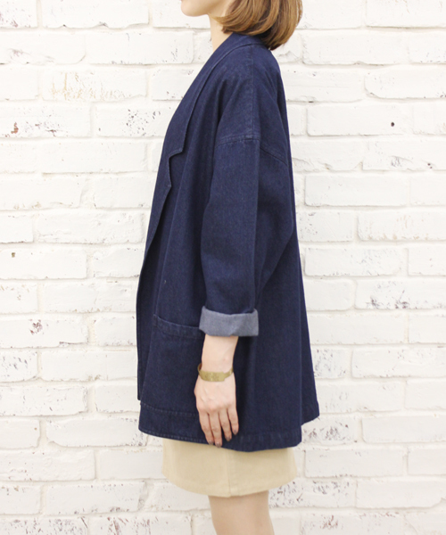 Kastane(カスタネ)の「【Kastane】BIGジャケット(その他アウター・レディース・ベージュ/カーキ/インディゴブルー・FREE)」の4枚目の写真