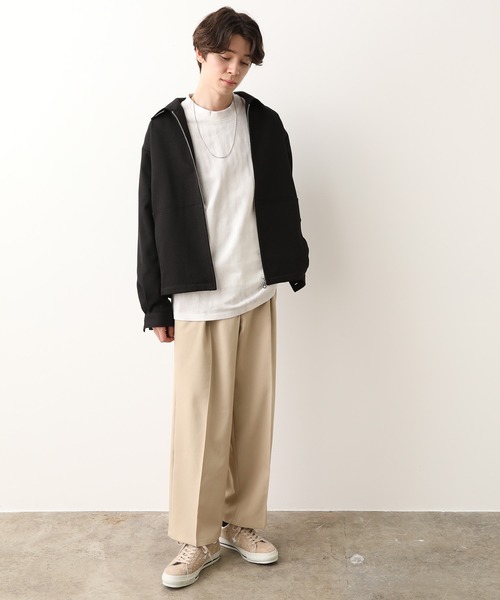 JUNRED(ジュンレッド)の「(美シルエット・高機能を兼ね備えた)ウォッシャブルサージワイド(その他パンツ・メンズ・ブラック/ベージュ/サックスブルー・S/M/L)」の5枚目の写真