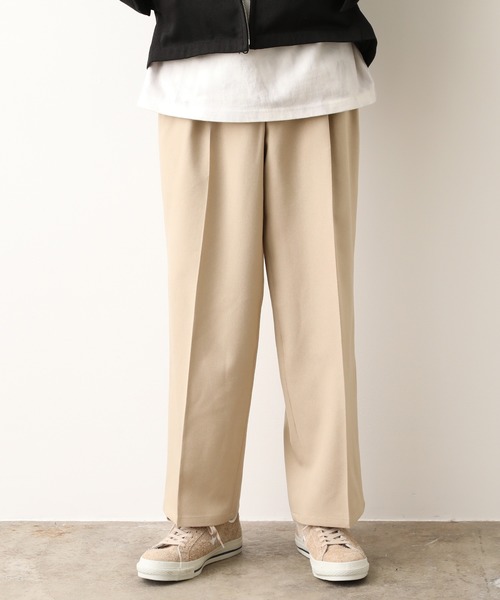 JUNRED(ジュンレッド)の「(美シルエット・高機能を兼ね備えた)ウォッシャブルサージワイド(その他パンツ・メンズ・ブラック/ベージュ/サックスブルー・S/M/L)」の13枚目の写真