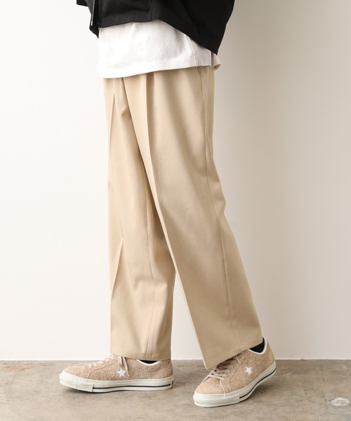 JUNRED(ジュンレッド)の「(美シルエット・高機能を兼ね備えた)ウォッシャブルサージワイド(その他パンツ・メンズ・ブラック/ベージュ/サックスブルー・S/M/L)」の19枚目の写真