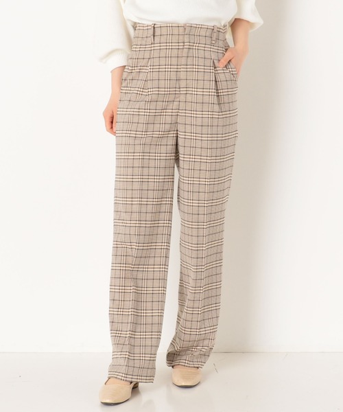 archives(アルシーヴ)の「【SETUPにも】チェックパンツ(その他パンツ・レディース・ブラック/ベージュ/アイボリー・MEDIUM)」の2枚目の写真