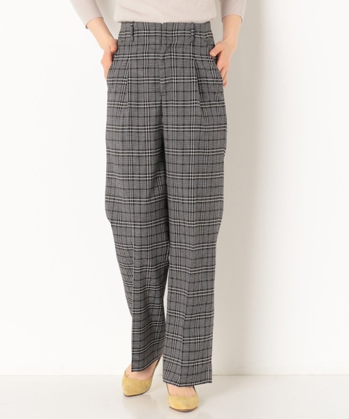 archives(アルシーヴ)の「【SETUPにも】チェックパンツ(その他パンツ・レディース・ブラック/ベージュ/アイボリー・MEDIUM)」の1枚目の写真