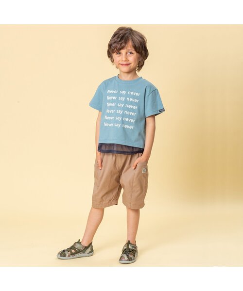 BREEZE（ブリーズ）の「/WEB限定 レイヤード風ロゴ半袖プリントTシャツ（Tシャツ/カットソー・キッズ・グリーン/ブラウン/アイボリー・140/130/80/100/90/110/120）」の16枚目の写真