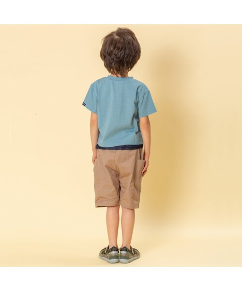 BREEZE（ブリーズ）の「/WEB限定 レイヤード風ロゴ半袖プリントTシャツ（Tシャツ/カットソー・キッズ・グリーン/ブラウン/アイボリー・140/130/80/100/90/110/120）」の15枚目の写真