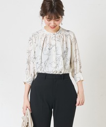 natural couture | 【WEB限定】とろみサテンパール釦ブラウス(シャツ/ブラウス)