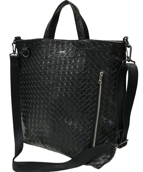 DECADE(ディケイド)の「カウレザー2wayトートバッグ DECADE(No-01189L) Cow Leather 2way Tote Bag (M)(トートバッグ)」|ブラック系その他