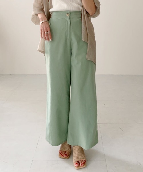 セール リネンブレンドワイドパンツ セットアップok パンツ Kobe Lettuce コウベレタス のファッション通販 Zozotown