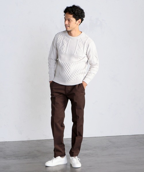 MEN'S BIGI（メンズビギ）の「センタークリース イージーパンツ＜SOLOTEX＞（その他パンツ・メンズ・ネイビー/ブラウン/グレー・01/02/03/04）」の18枚目の写真