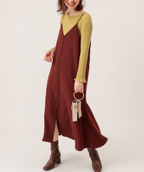 natural couture(ナチュラルクチュール)の「シアーメローリブニット(ニット/セーター・レディース・ブラック/ブラウン/ライトベージュ/ライム/ベージュ・FREE)」の17枚目の写真