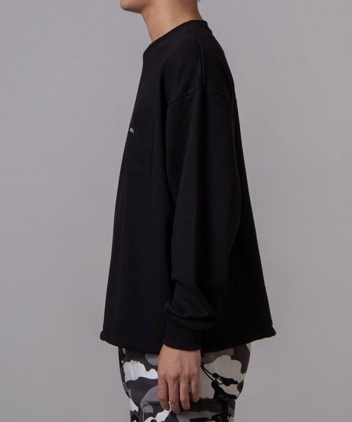 WEGO（ウィゴー）の「WEGO/ロゴ刺繍ビッグシルエットプルオーバー（スウェット・メンズ・ホワイト/ブラック・MEDIUM/LARGE）」の18枚目の写真