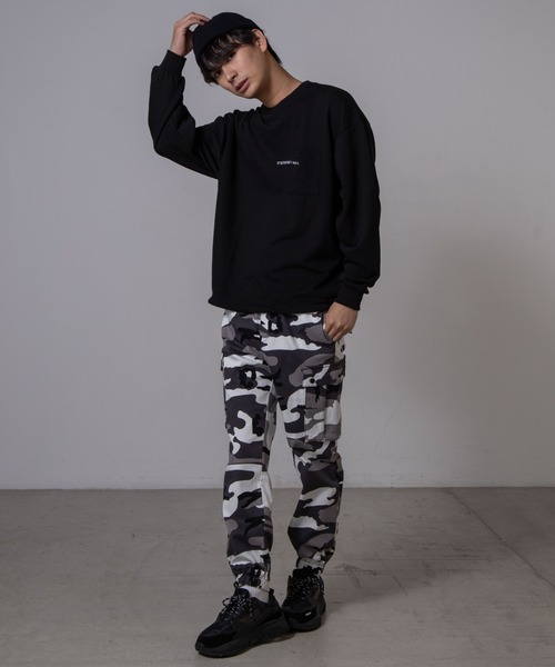 WEGO（ウィゴー）の「WEGO/ロゴ刺繍ビッグシルエットプルオーバー（スウェット・メンズ・ホワイト/ブラック・MEDIUM/LARGE）」の8枚目の写真