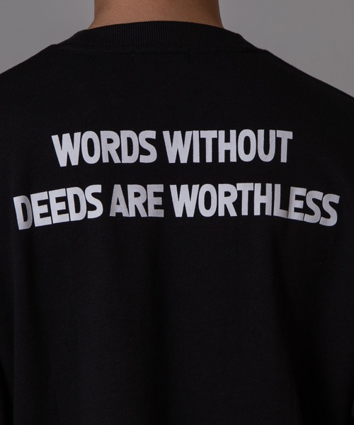 WEGO（ウィゴー）の「WEGO/ロゴ刺繍ビッグシルエットプルオーバー（スウェット・メンズ・ホワイト/ブラック・MEDIUM/LARGE）」の9枚目の写真