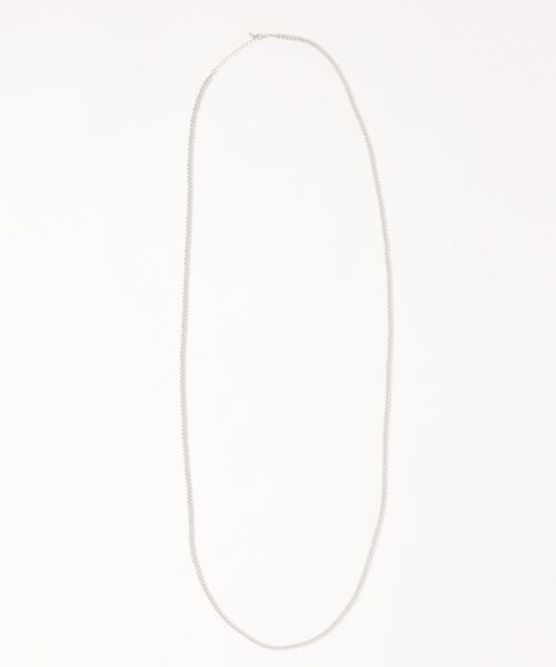 DouDou(ドゥドゥ)の「ロングボールチェーンネックレス(ネックレス・レディース・シルバー・FREE)」の4枚目の写真