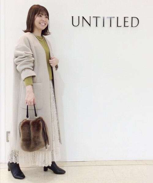 ポンテベロアノーカラーコート ノーカラーコート Untitled アンタイトル のファッション セール