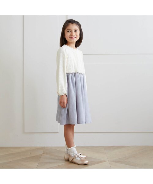 apres les cours（アプレレクール）の「リボン付き ソックス_アプレレクールマシェリ（ソックス/靴下・キッズ・ブラック/オフホワイト・15 /12/18/21）」の10枚目の写真