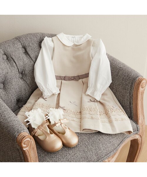 apres les cours（アプレレクール）の「リボン付き ソックス_アプレレクールマシェリ（ソックス/靴下・キッズ・ブラック/オフホワイト・15 /12/18/21）」の11枚目の写真