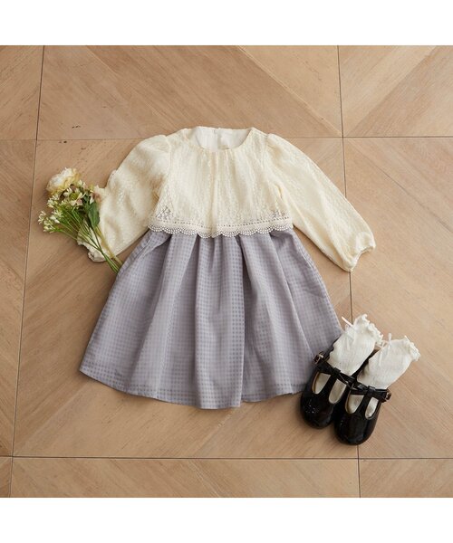 apres les cours（アプレレクール）の「リボン付き ソックス_アプレレクールマシェリ（ソックス/靴下・キッズ・ブラック/オフホワイト・15 /12/18/21）」の6枚目の写真