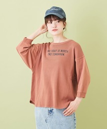 CUBE SUGAR（キューブシュガー）の「天竺 × ワッフル ピグメント染 クルーネック（Tシャツ/カットソー）」
