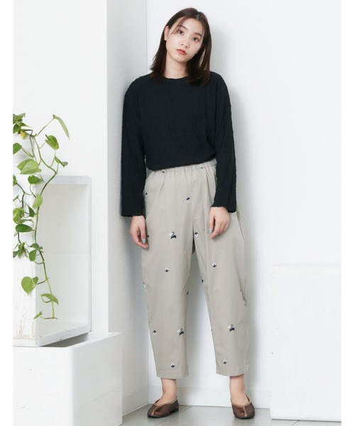 POU DOU DOU（プードゥドゥ）の「シャーリングトップス（Tシャツ/カットソー・レディース・アイボリー/グレー/イエロー/ブラック・3）」の10枚目の写真