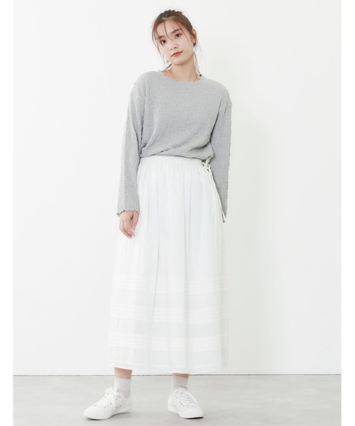 POU DOU DOU（プードゥドゥ）の「シャーリングトップス（Tシャツ/カットソー・レディース・アイボリー/グレー/イエロー/ブラック・3）」の15枚目の写真