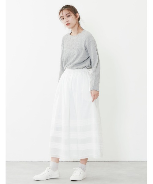 POU DOU DOU（プードゥドゥ）の「シャーリングトップス（Tシャツ/カットソー・レディース・アイボリー/グレー/イエロー/ブラック・3）」の16枚目の写真