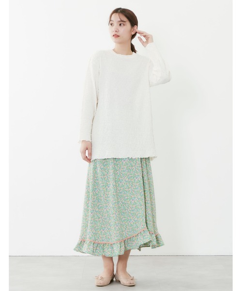 POU DOU DOU（プードゥドゥ）の「シャーリングトップス（Tシャツ/カットソー・レディース・アイボリー/グレー/イエロー/ブラック・3）」の21枚目の写真