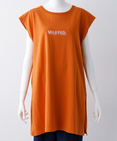 MILKFED.（ミルクフェド）の「BIG TANK TOP（Tシャツ/カットソー・レディース・ホワイト/チャコールグレー/オレンジ・ONE SIZE）」の5枚目の写真