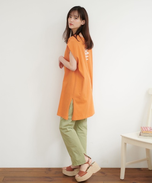 MILKFED.（ミルクフェド）の「BIG TANK TOP（Tシャツ/カットソー・レディース・ホワイト/チャコールグレー/オレンジ・ONE SIZE）」の16枚目の写真