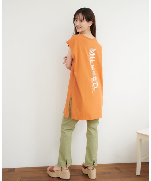 MILKFED.（ミルクフェド）の「BIG TANK TOP（Tシャツ/カットソー・レディース・ホワイト/チャコールグレー/オレンジ・ONE SIZE）」の17枚目の写真