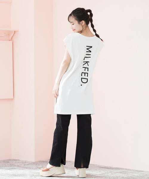 MILKFED.（ミルクフェド）の「BIG TANK TOP（Tシャツ/カットソー・レディース・ホワイト/チャコールグレー/オレンジ・ONE SIZE）」の21枚目の写真