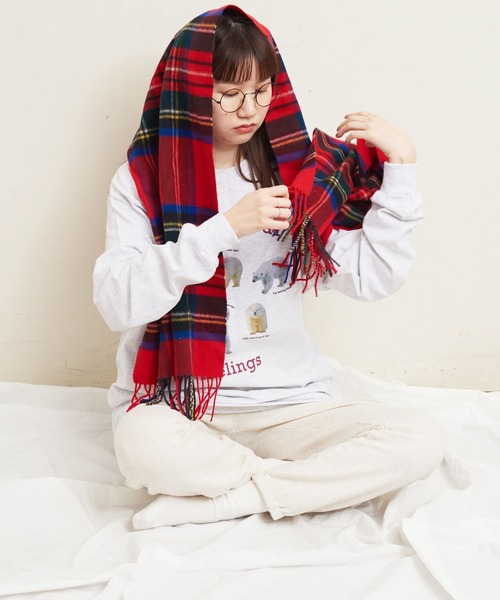 fig Ｌondon（フィグロンドン）の「polar bear long sleeve（Tシャツ/カットソー・レディース・アッシュグレー・FREE）」の8枚目の写真