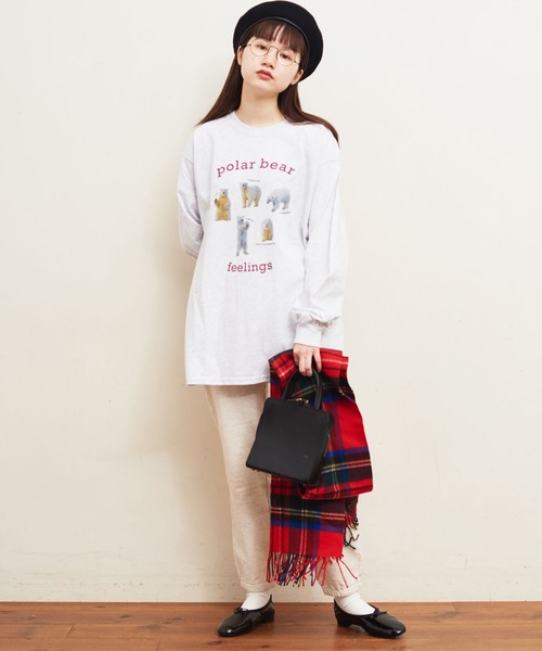 fig Ｌondon（フィグロンドン）の「polar bear long sleeve（Tシャツ/カットソー・レディース・アッシュグレー・FREE）」の13枚目の写真