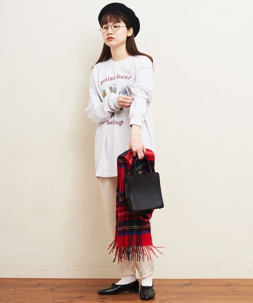 fig Ｌondon（フィグロンドン）の「polar bear long sleeve（Tシャツ/カットソー・レディース・アッシュグレー・FREE）」の14枚目の写真