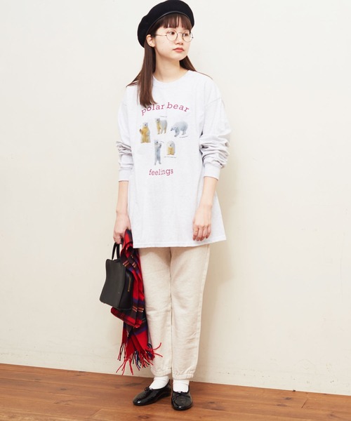 fig Ｌondon（フィグロンドン）の「polar bear long sleeve（Tシャツ/カットソー・レディース・アッシュグレー・FREE）」の19枚目の写真