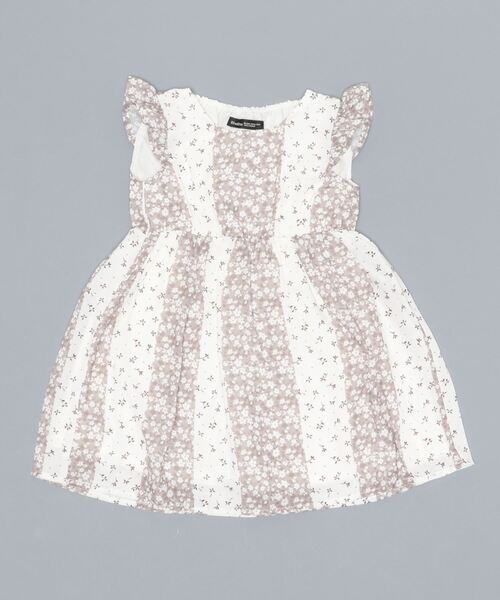 Bebe ベベ のファッション プリント 風 フラワー ワンピース ドレス ワンピース 90 140cm ワンピース Bebe パッチワーク プリント フラワー