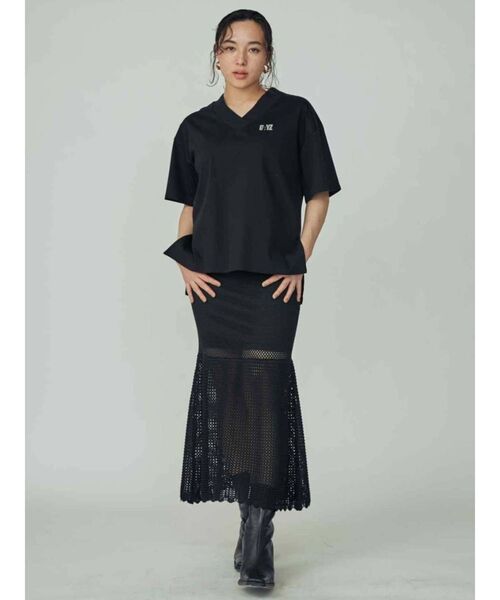 THE DAYZ TOKYO（ザデイズトーキョー）の「【THE DAYZ TOKYO】VネックドロップTシャツ（Tシャツ/カットソー・レディース・オフホワイト/ブラック/ミント・FREE）」の8枚目の写真