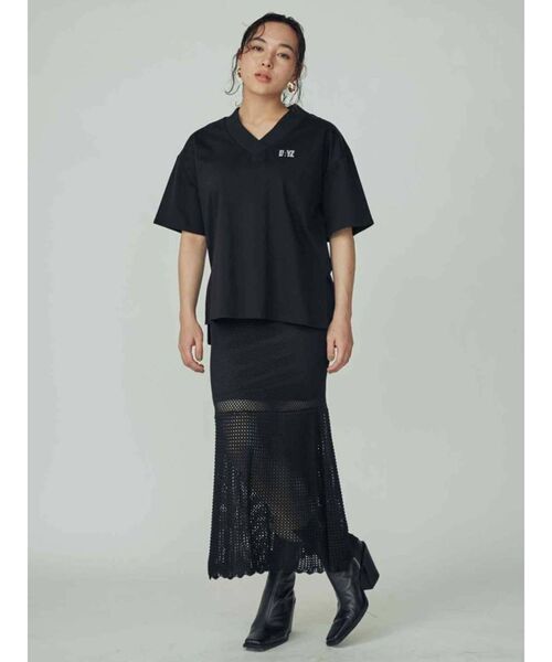 THE DAYZ TOKYO（ザデイズトーキョー）の「【THE DAYZ TOKYO】VネックドロップTシャツ（Tシャツ/カットソー・レディース・オフホワイト/ブラック/ミント・FREE）」の12枚目の写真