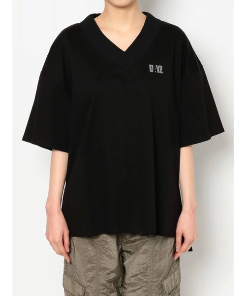 THE DAYZ TOKYO（ザデイズトーキョー）の「【THE DAYZ TOKYO】VネックドロップTシャツ（Tシャツ/カットソー・レディース・オフホワイト/ブラック/ミント・FREE）」の7枚目の写真