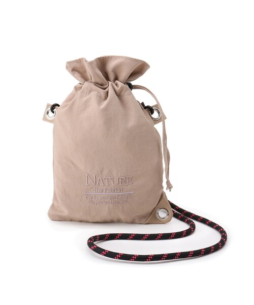 SHOO・LA・RUE（シューラルー）の「◆NtFミニ巾着ショルダーバッグ（ショルダーバッグ・レディース・キャメル/ベージュ/ブラック/ライトパープル・00）」の7枚目の写真