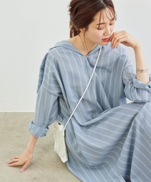 ROPE' PICNIC | カフタンフードストライプワンピース(ワンピース)
