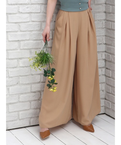 ROYAL PARTY（ロイヤルパーティー）の「フレアワイドパンツ（その他パンツ・レディース・ブラック/ベージュ/グリーン/マルチ/オフホワイト/モカ/ドット・SMALL/MEDIUM）」の21枚目の写真