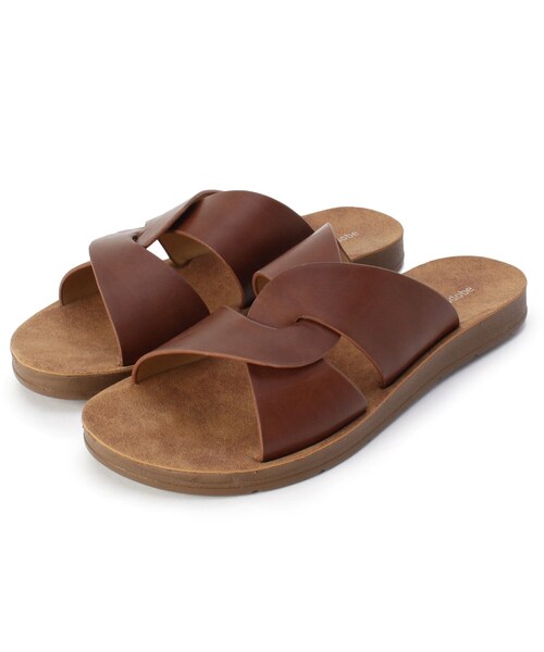 pink adobe（ピンクアドベ）の「◆【おでかけ相棒サンダル】クロスデザイン サンダル（サンダル・レディース・ブラック/ダークブラウン/アイボリー/ホワイト系その他7・35/45/25）」の4枚目の写真